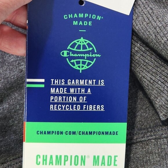 Champion Mens NWT Granite Heat Pullover Hoodie S Gray Embroidered Chest‎ Logo - Picture 7 of 10